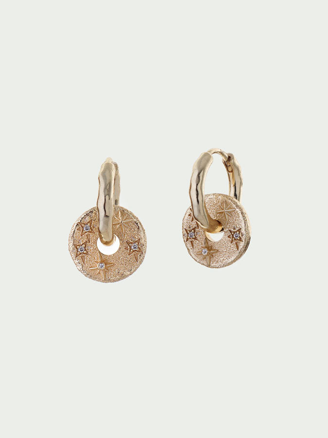 Celestial Earrings - Gold – stylish accessories from C&K, an independent lifestyle store in Settle, North Yorkshire.