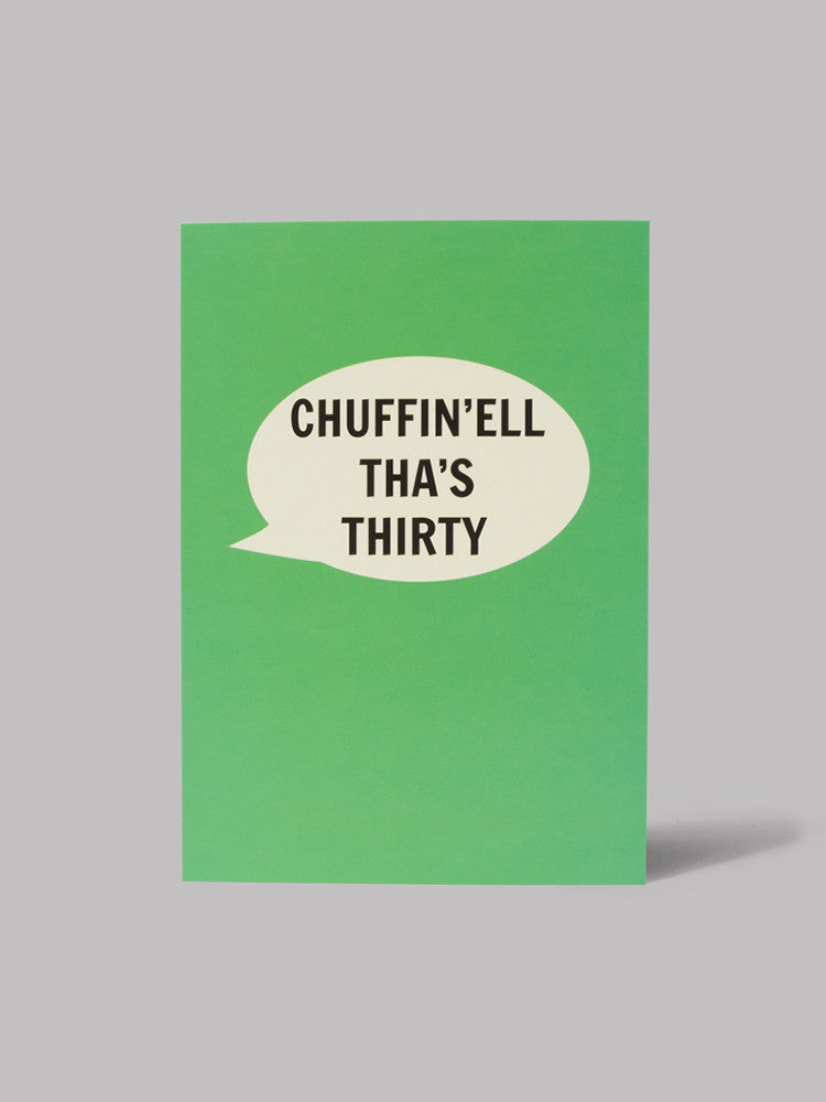Chuffin'ell Tha's Thirty Card - Car & Kitchen